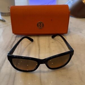 Tory Burch sunglasses in bright orange case